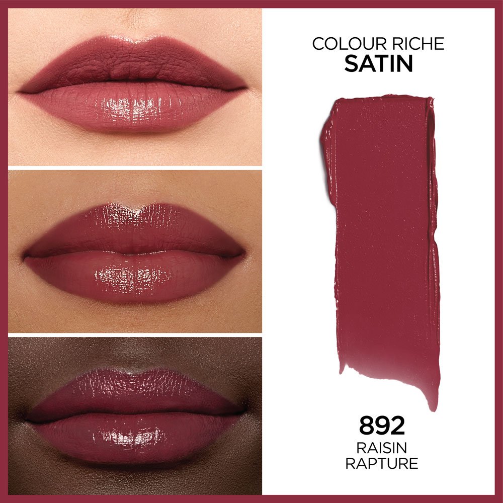 Loreal Cosmetics Lip Colour Riche Satin Lipstick 892 RaisinRapture0071249074558 AV77